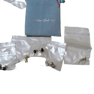 NWT 5 pairs Pearl earrings in sterling silver